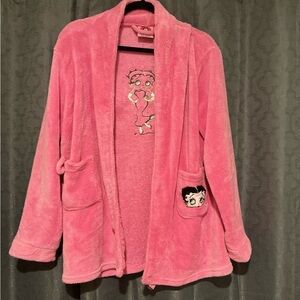 Pink Betty Boop Fleece Robe